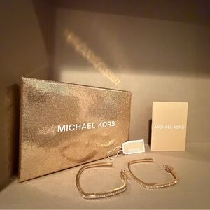 Michael Kors Gold Square Hoop Earrings